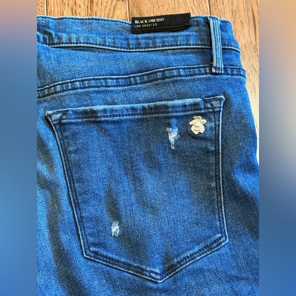 Black Orchid Denim Noah Ankle Fray Skinny Jeans Size Womens 29 - Picture 4 of 10
